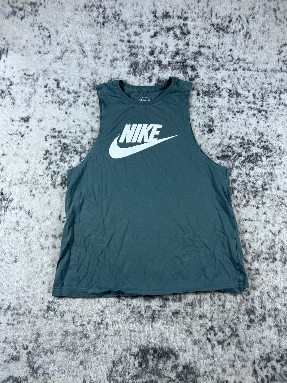 Nike Tank Top Blue Shirt Womans Sz Medium Athletic Workout